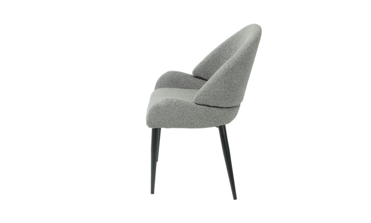 PEKIN - Lot de 2 chaises de séjour Gris 