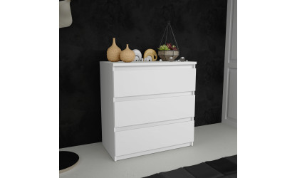 CHILI - Commode 3 tiroirs blanc 