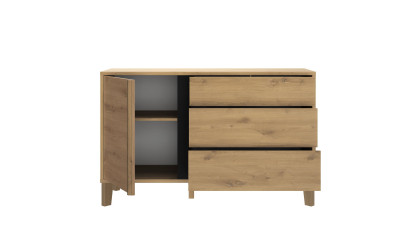 RISOLI - Commode 1 porte 3 tiroirs 