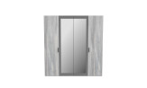 LEONARD - Armoire 4 portes dont 2 miroirs 