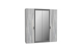 LEONARD - Armoire 4 portes dont 2 miroirs 