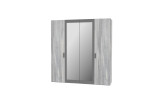 LEONARD - Armoire 4 portes dont 2 miroirs 