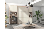 SMART - Armoire lit vertical avec bureau 