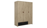 HAPPY - Armoire 3 portes 1 tiroir 