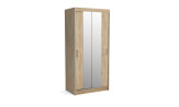 NICO - Armoire 2 portes coulissantes avec miroirs L120 