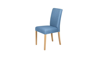 LANA - Chaise de séjour Naturel Bleu lot de 2 