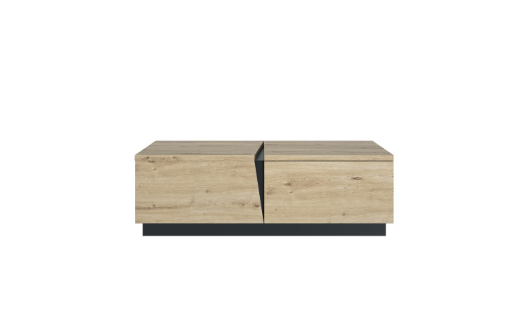 TITAN - Table basse rectangulaire 1 niche 1 tiroir 