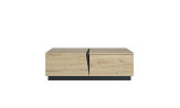 TITAN - Table basse rectangulaire 1 niche 1 tiroir 