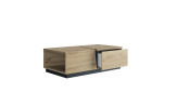 TITAN - Table basse rectangulaire 1 niche 1 tiroir 