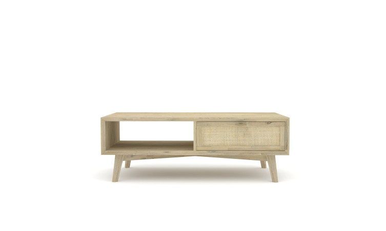 ANDY - Table basse 1 tiroir 1 niche 