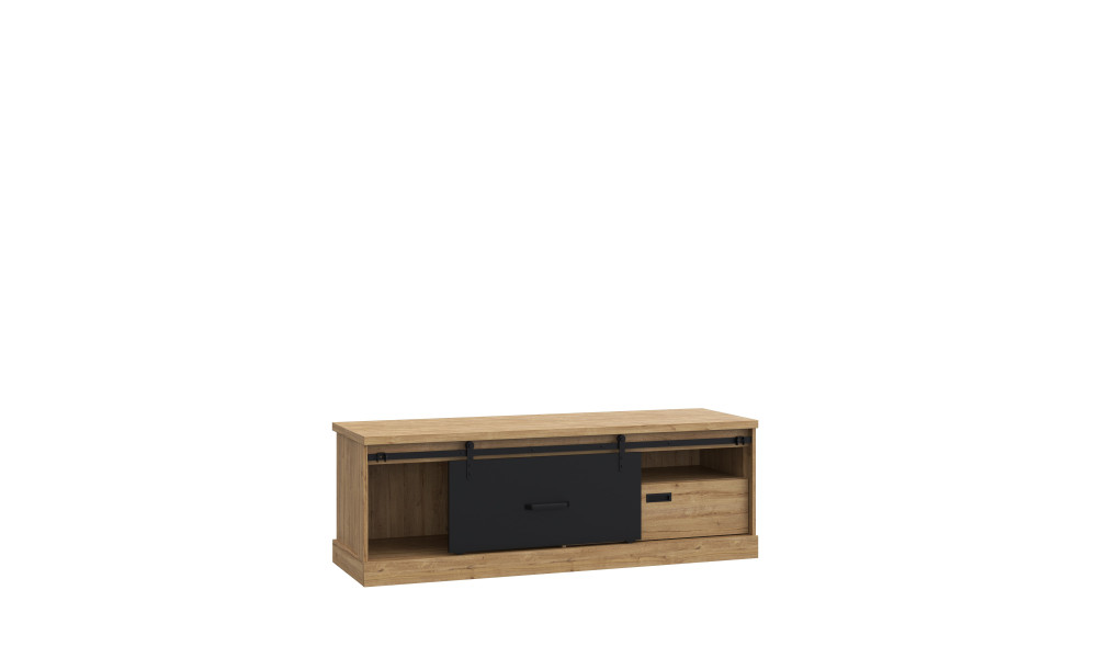 PHOEBUS - Meuble TV-Hifi 1 porte coulissante 1 tiroir 1 niche 