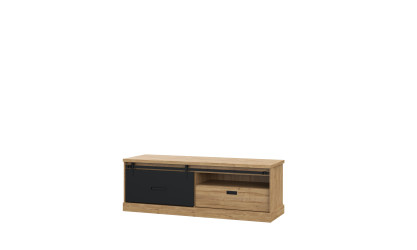 PHOEBUS - Meuble TV-Hifi 1 porte coulissante 1 tiroir 1 niche 