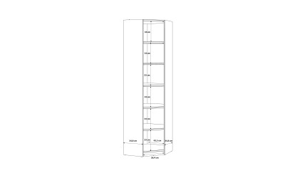 CANDY - Etagère d'angle 5 tablettes 