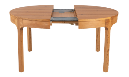 RONDE - Table de séjour ronde avec allonge 120/180 