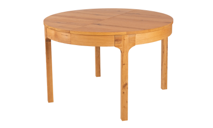 RONDE - Table de séjour ronde avec allonge 120/180 