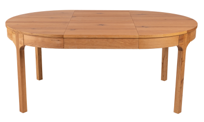 RONDE - Table de séjour ronde avec allonge 120/180 