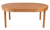 RONDE - Table de séjour ronde avec allonge 120/180 