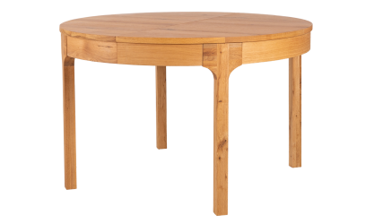 RONDE - Table de séjour ronde avec allonge 120/180 