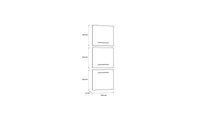 CANDY - Set de 3 portes pour étagère finition imitation bois 