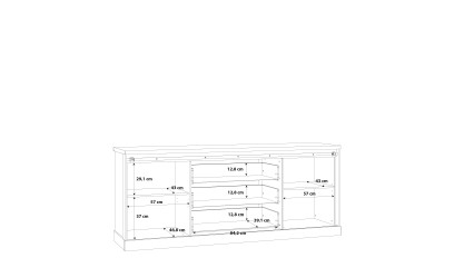 PHOEBUS - Buffet 2 portes coulissantes 3 tiroirs 