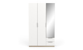 BOSTER - Armoire 3 portes 2 tiroirs 1 miroir 