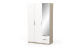 BOSTER - Armoire 3 portes 2 tiroirs 1 miroir 