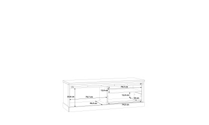 PHOEBUS - Meuble TV-Hifi 1 porte coulissante 1 tiroir 1 niche 