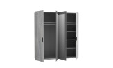 LEONARD - Armoire 4 portes dont 2 miroirs 