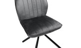 VANCOUVER - Chaise de séjour pivotante le lot de 4 Dark Grey 