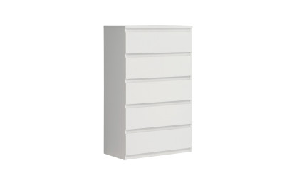 CHILI - Commode 5 tiroirs blanc 