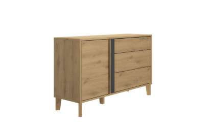 RISOLI - Commode 1 porte 3 tiroirs 