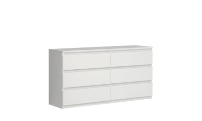 CHILI - Commode 3+3 tiroirs blanc 